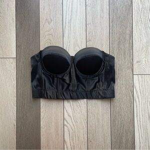 Nasty Gal Black Satin Bandeau